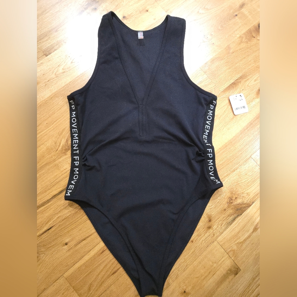 Free People Movement Never Better Logo Bodysuit L